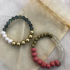 Two beaded bracelets